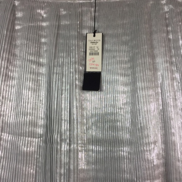 NWT Talbots Metallic Pleated Skirt - Picture 4 of 6